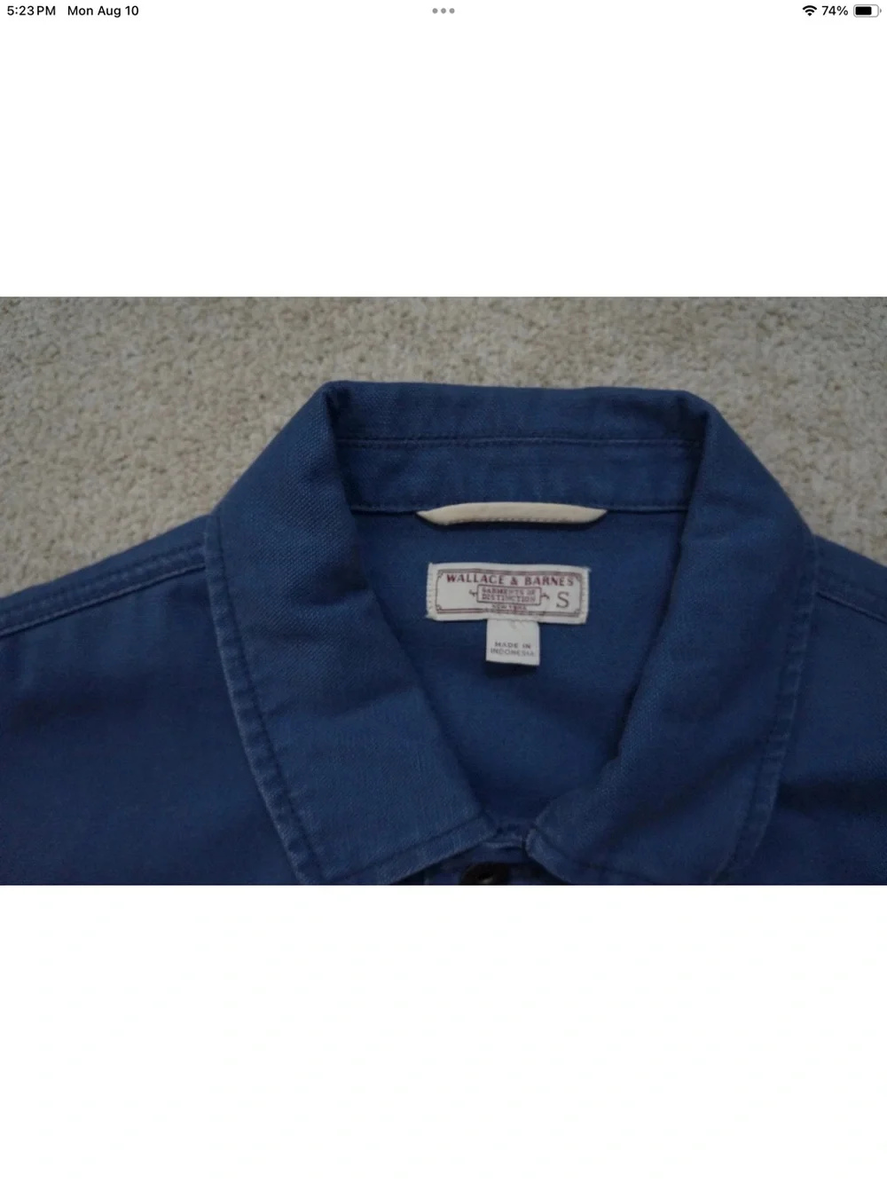 J.Crew Wallace & Barnes chore jacket in duck canvas Blue Small